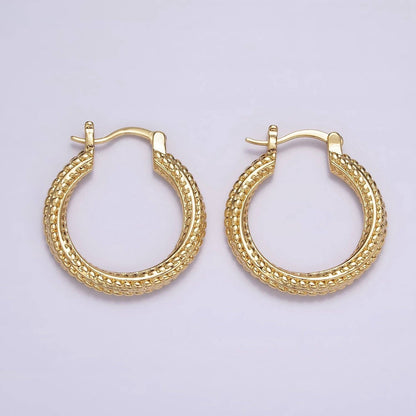 DOTTED TWIST HOOPS