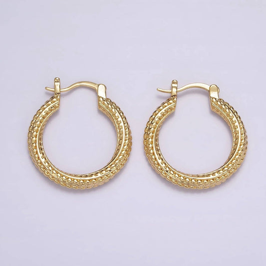DOTTED TWIST HOOPS